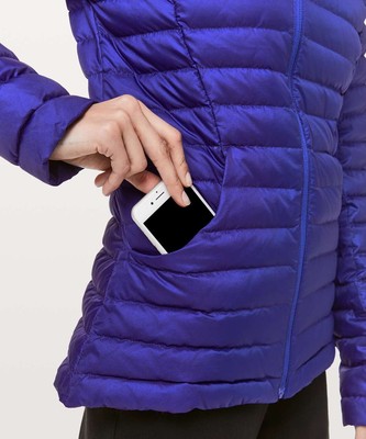 NWT Lululemon PACK IT DOWN AGAIN JACKET - Size 10, Lazurite LSZR Bluish Hooded 9
